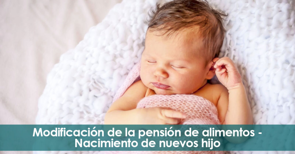 Modificación de la pensión de alimentos. Nacimiento de nuevos hijos