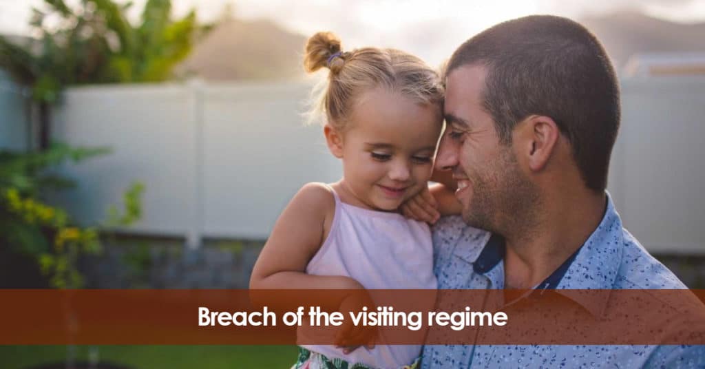 Civil liability breach of the visiting regime. Spanish Family Law.