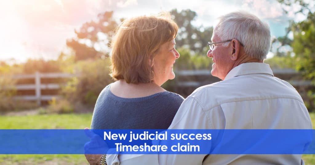 New judicial success. Timeshare claim.