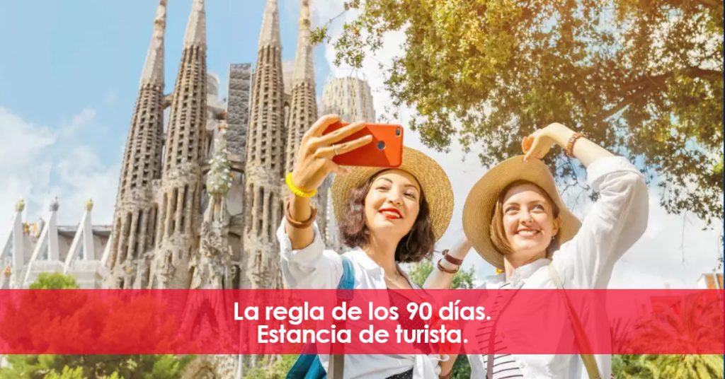 La regla de los 90 días. Estancia de turista.