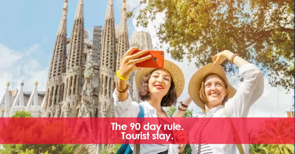 The 90 day rule. Tourist stay.