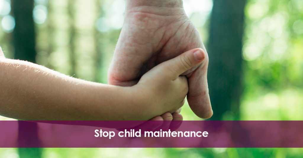 Stop child maintenance in Spain.