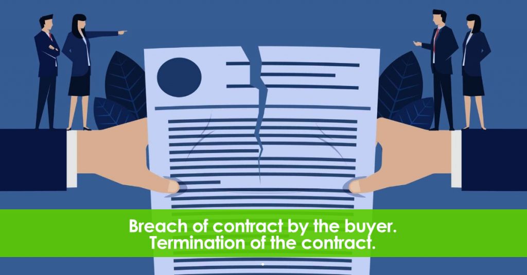 Breach of contract by the buyer in Spain.