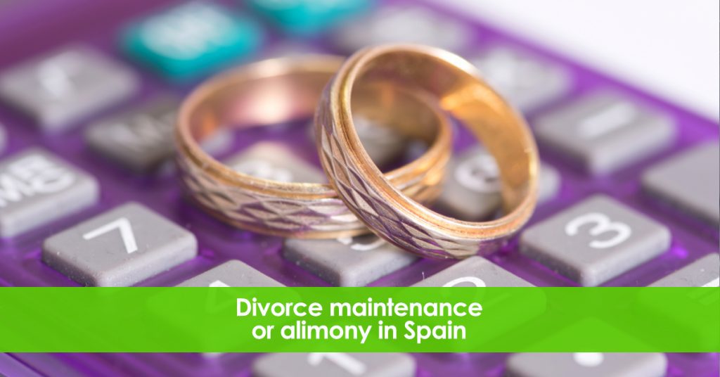 Divorce maintenance or alimony in Spain.