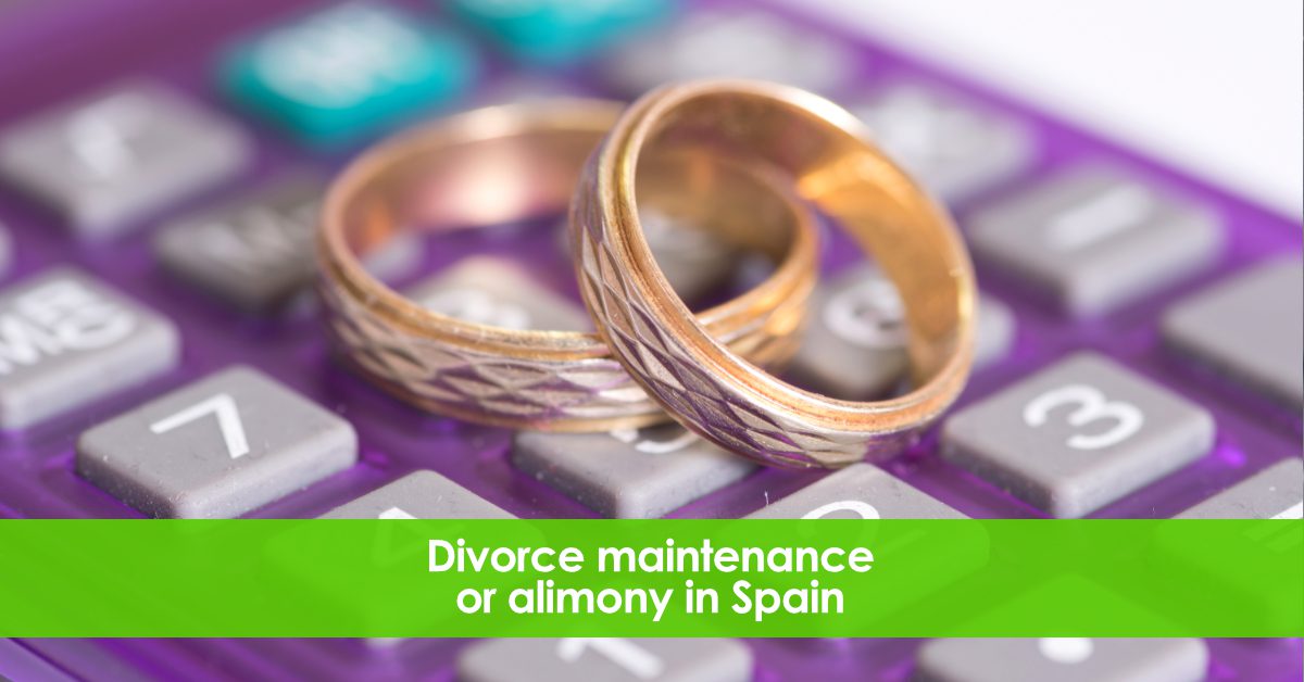 Divorce maintenance or alimony in Spain.