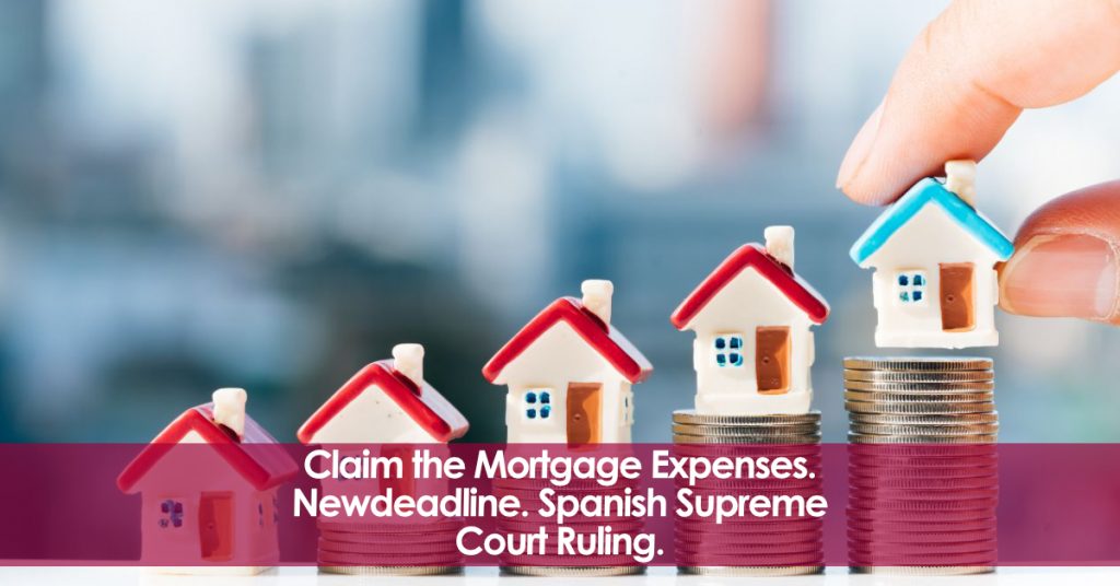 Claim the mortgage expenses. New deadline.