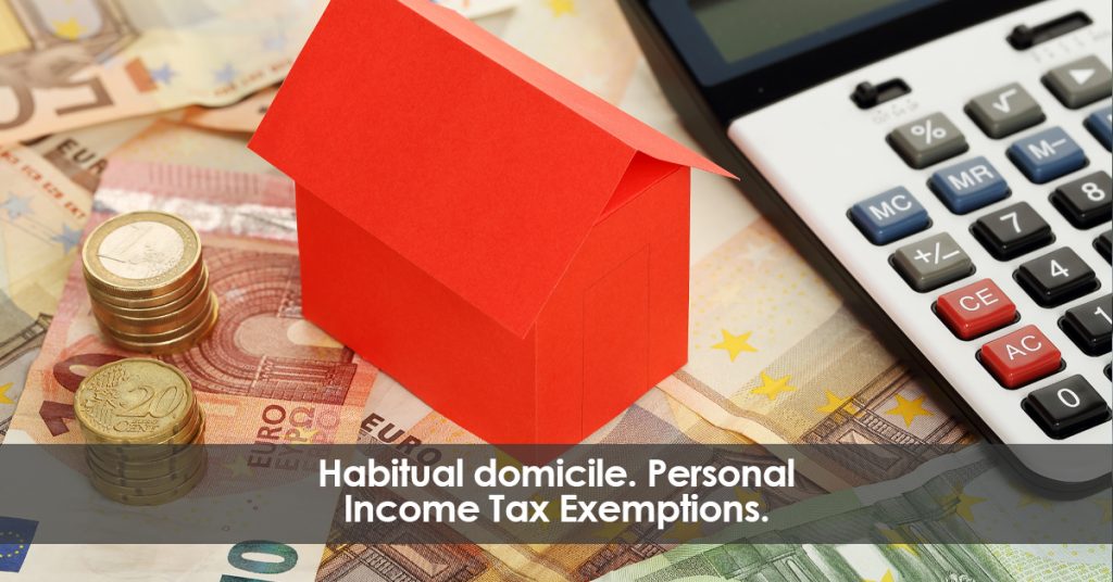 Habitual residence. Income Tax Exemption.