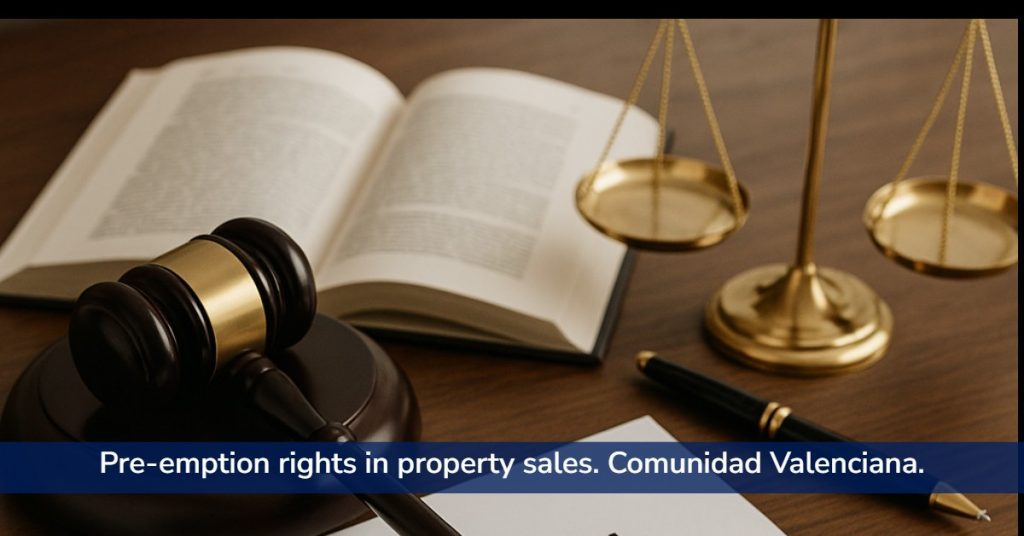 Pre-emption rights in property sales. Comunidad Valenciana.