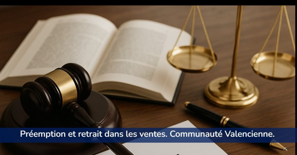 Préemption et retrait dans les ventes. Communauté Valencienne.
