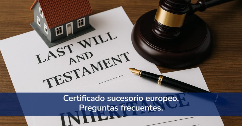 Certificado sucesorio europeo. Preguntas frecuentes.
