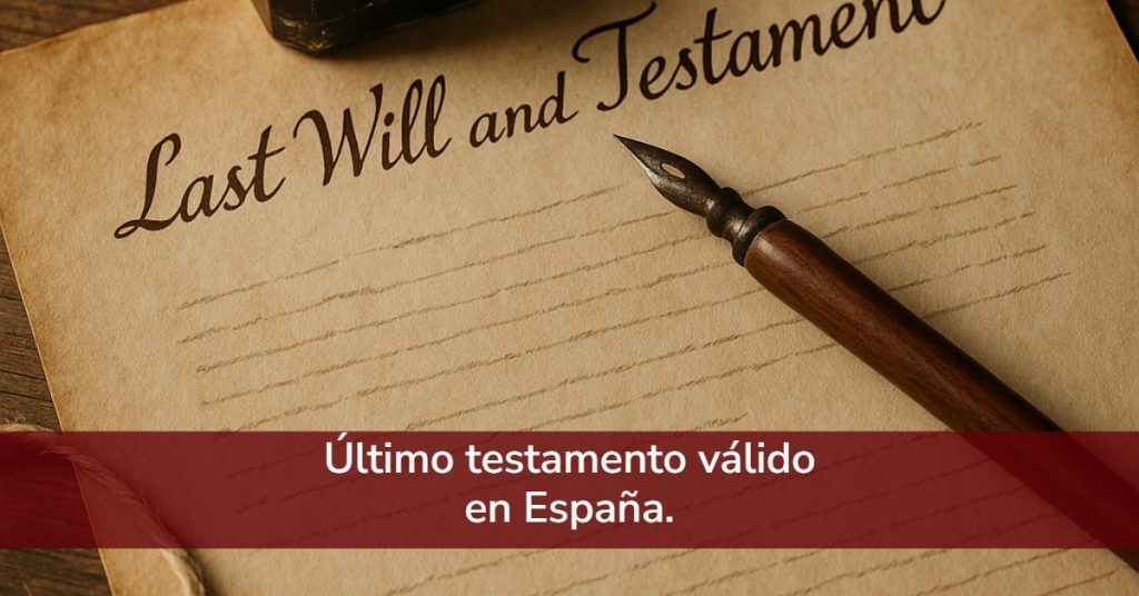 Último testamento válido en España.
