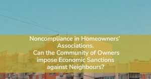 Economic sanctions against neighbours. Homeowners’ association.