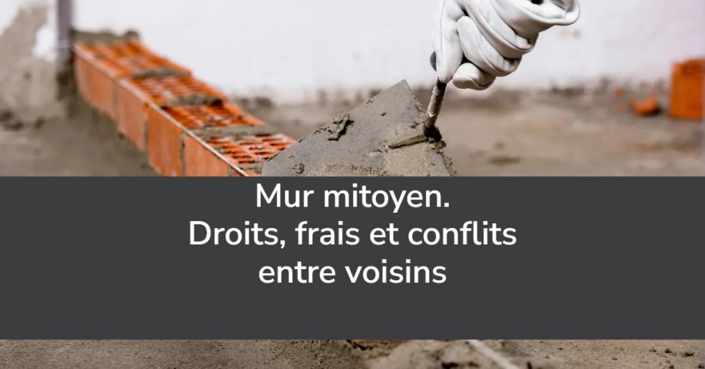 Mur mitoyen. Conflits entre voisins.