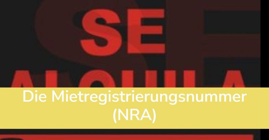 Die Mietregistrierungsnummer (NRA) ist rechtswidrig.
