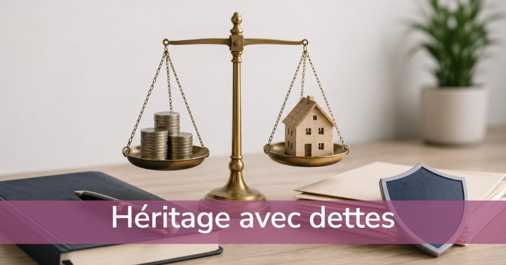 Héritage avec dettes. Héritiers vs. légataires.