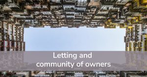 Letting and community of owners. Rights.