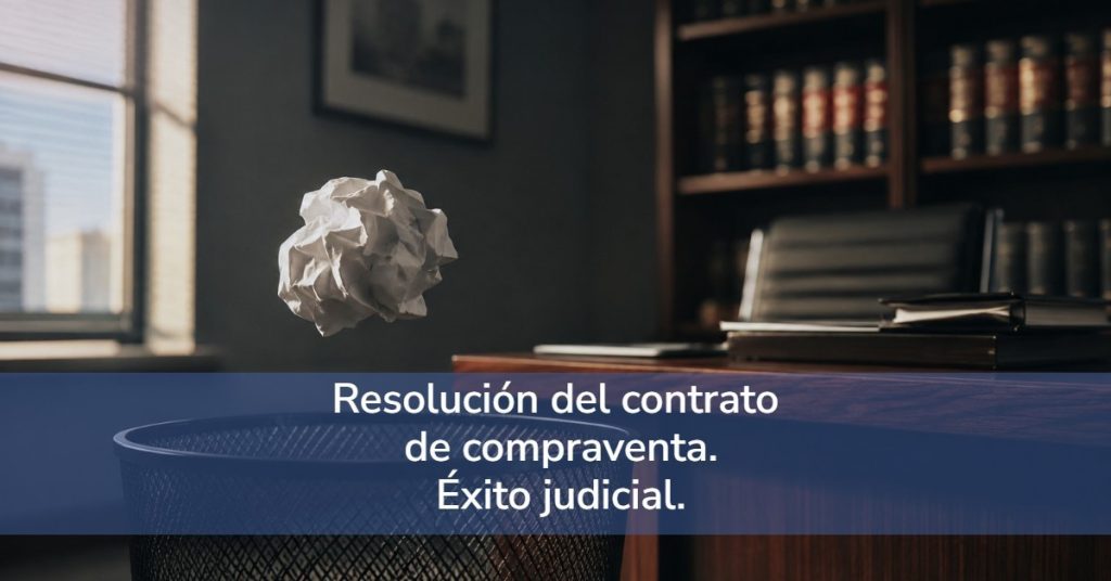 Resolución del contrato de compraventa. Éxito judicial.