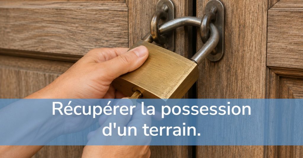 Récupérer la possession d'un terrain. Succès judiciaire.