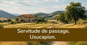 Servitude de passage. Usucapion.