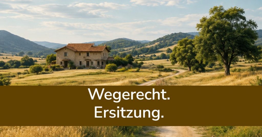 Wegerecht. Ersitzung.